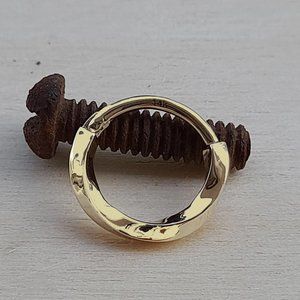 16g, 11mm, 14k yellow gold hoop clicker - custom made